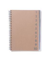 HEMA Collegeblok 10-in-1 - A4 - Kraft