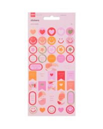 HEMA Stickervellen Roze 19x10 - 3 Vel
