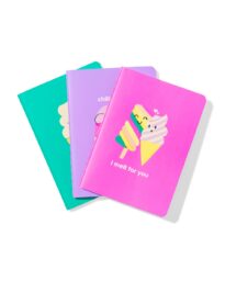 HEMA Schriften A6 Gelinieerd Ijsjes - 3 Stuks