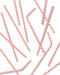 HEMA HEMA Papieren Rietjes Hartjes - 20 Stuks