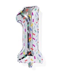 HEMA Folieballon Cijfer 1 Confetti XL