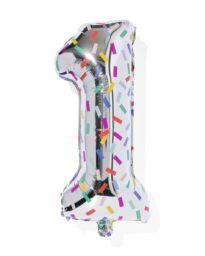 HEMA Folieballon Cijfer 1 Confetti XL