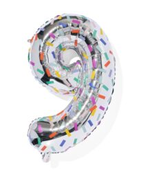 HEMA Folieballon Cijfer 9 Confetti XL