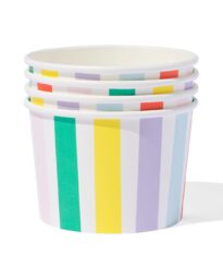 051 Papieren Bakjes Streep 4 Stuks