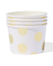 051 Papieren Bakjes Gouden Stip - 4 Stuks