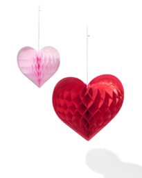 HEMA Waaiers Honeycomb Hart - 2 Stuks