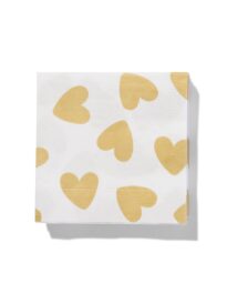 HEMA HEMA Servetten Hart Goud 24x24 Cm 20 Stuks