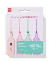 HEMA Accentueerstiften Pastelkleuren - 4 Stuks