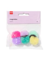 HEMA HEMA Magneten Pompon - 6 Stuks