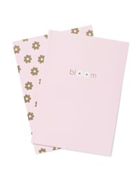 HEMA Schrift A4 Lijnen Bloemen - 2 Stuks