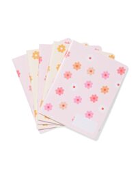 HEMA Schrift A5 Lijnen Bloemen - 5 Stuks