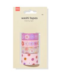 HEMA Washi Tape 1.5cm Bloemen - 4 Stuks