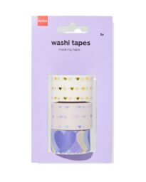 HEMA Washi Tape Hartjes 2.5cm - 4 Stuks