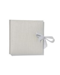 HEMA Fotoboek Met Strik 24x24.5 Linnen Zilver