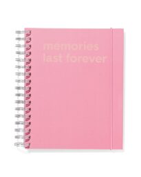 HEMA Fotoboek Insteeketui Met Spiraal 22x17.5 Roze