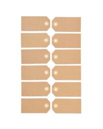 HEMA Cadeaulabels Karton 8x4 Kraft - 12 Stuks