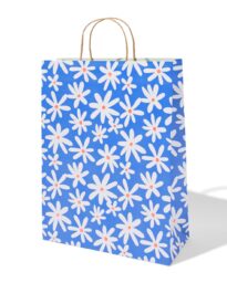 HEMA Cadeautas XL Bloem Blauw