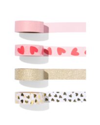 HEMA Washi Tape Hart - 4 Stuks