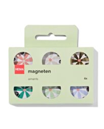 HEMA Magneten Glas Bloem - 6 Stuks