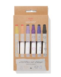 HEMA Nijntje Viltstifen Met Stempel - 6 Stuks