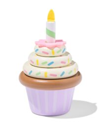 HEMA HEMA Cupcake 8x13x8cm Hout