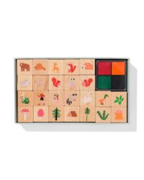 HEMA HEMA Stempelset Bosdier 28-delig