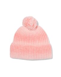 051 Kinder Beanie Pompon Roze (roze)