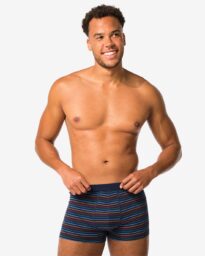 Korte Herenboxers Katoen Stretch Strepen - 3 Stuks