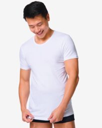 Heren Ondershirt Slim Fit O-hals Naadloos - 2 Stuks