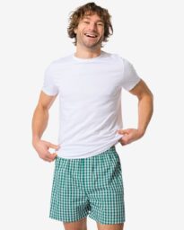 HEMA Losse Herenboxer Ruiten Groen (groen)