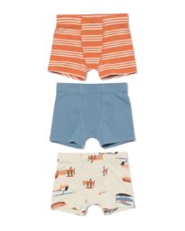 HEMA Kinderboxers Katoen Stretch - 3 Stuks Gebroken Wit (gebroken wit)