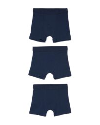 HEMA Kinder Boxers Basic Stretch Katoen - 3 Stuks Blauw (blauw)