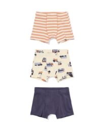 051 Kinderboxers Auto - 3 Stuks Gebroken Wit (gebroken wit)