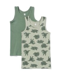 HEMA HEMA Kinderhemden Dino - 2 Stuks Groen (groen)