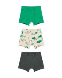 HEMA Kinderboxers Auto - 3 Stuks Groen (groen)