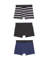 HEMA Kinderboxers Katoen/stretch - 3 Stuks Zwart (zwart)