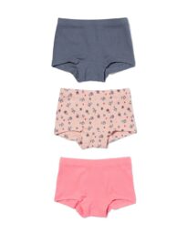 HEMA Kinderboxers Stretch Rib Katoen - 3 Stuks Grijs (grijs)