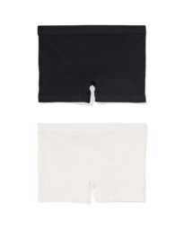 051 Kinderboxers Naadloos Rib - 2 Stuks Zwart/wit (zwart/wit)