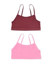 051 Kindertops Naadloos Rib - 2 Stuks Bruin (bruin)