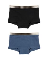 HEMA HEMA Kinderboxers Stretch Katoen - 2 Stuks Zwart (zwart)