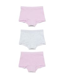 HEMA Kinderboxers Katoen/stretch - 3 Stuks Lila (lila)
