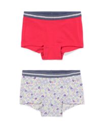 HEMA Kinderboxers Bloem - 2 Stuks Roze (roze)