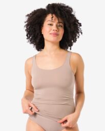 140 Dameshemd Naadloos Micro Beige (beige)