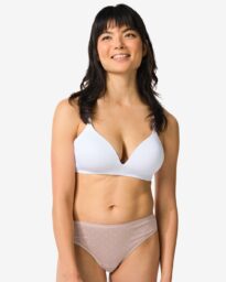 HEMA Dames Strings Stretch Katoen - 2 Stuks Lichtbruin (lichtbruin)
