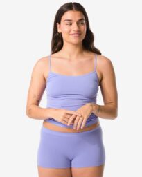 HEMA Damesboxer Naadloos Micro Blauw (blauw)