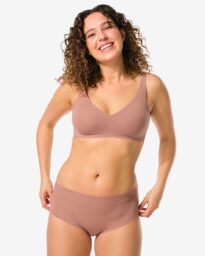 HEMA Dames Tailleslip Micro Rib Lichtbruin (lichtbruin)