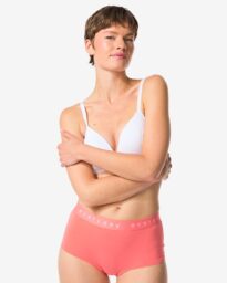 HEMA Damesboxer Katoen Everyday Tailleband Koraalroze (koraalroze)