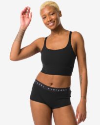 HEMA Damesboxer Katoen Everyday Tailleband Zwart (zwart)