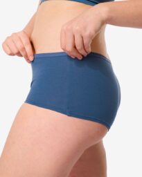 140 Dames Shorties Stretch Katoen - 2 Stuks Blauw (blauw)