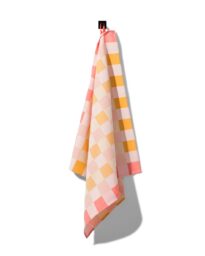 HEMA HEMA Theedoek 65x65 Katoen Met Ruiten (okergeel)